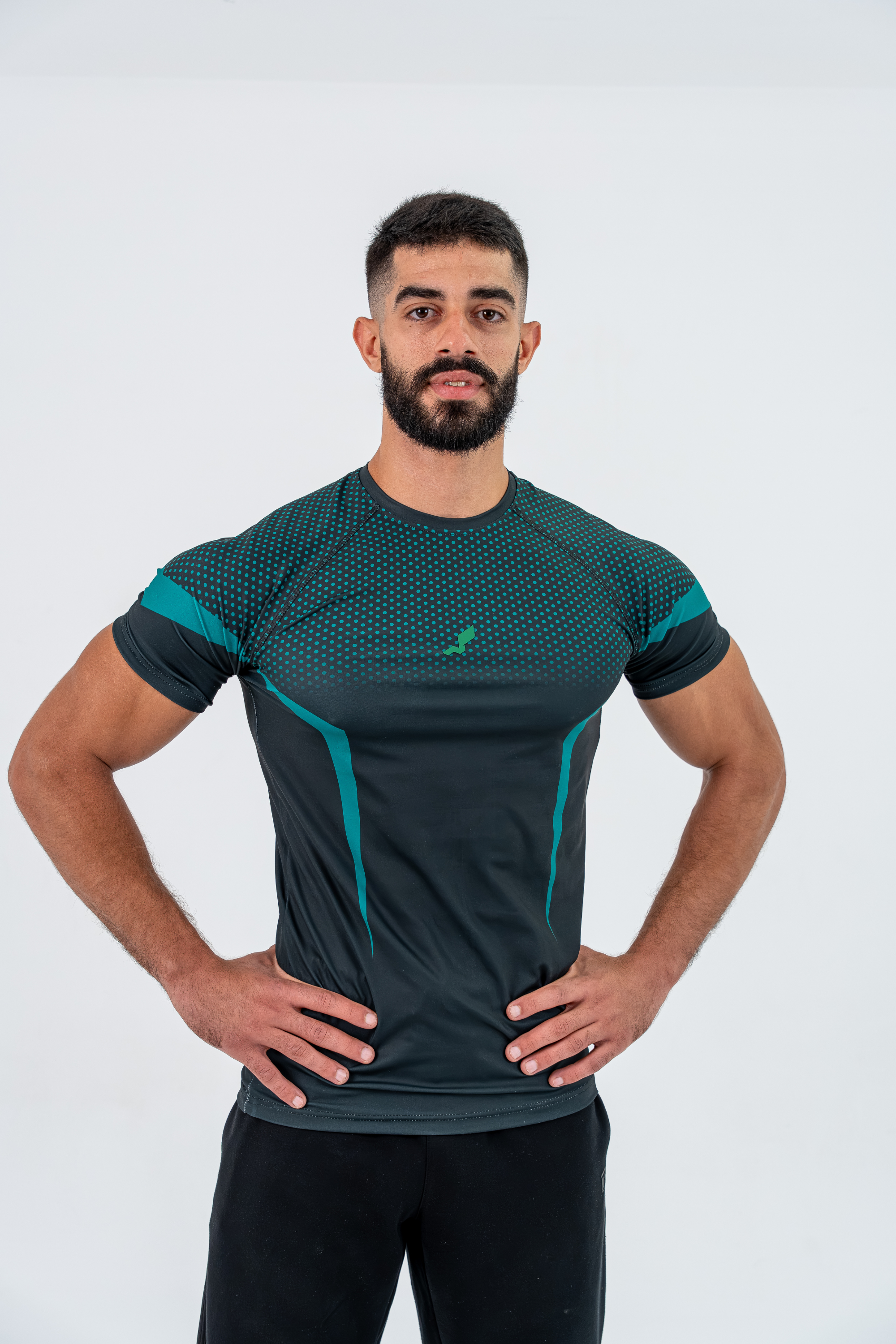 Cyan Vayron Compression T-Shirt