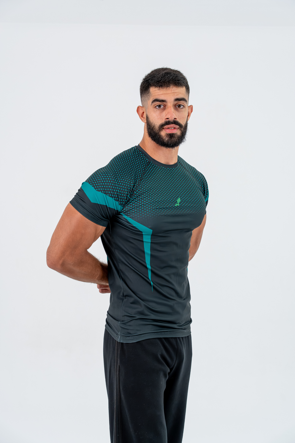 Cyan Vayron Compression T-Shirt